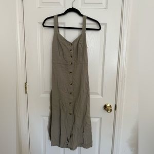 Linen Button Down Sleeveless Dress